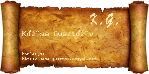 Kása Gusztáv névjegykártya