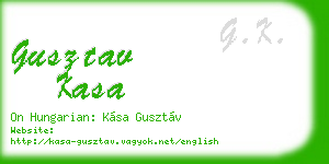 gusztav kasa business card